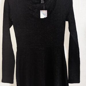 Elegant Black Long Sleeve Dress